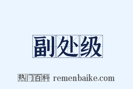 副处级是什么意思的图片